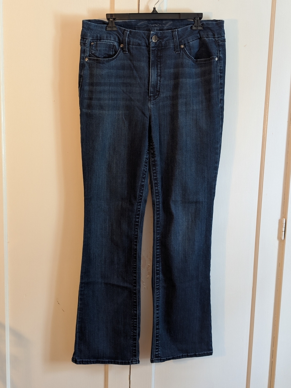 Seven7 Tummyless High Rise Jeans, 16, Straight Leg, Dark Blue, 33" Inseam, NWOT - Picture 2 of 9